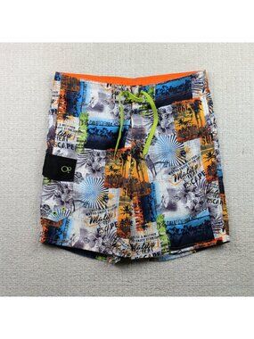 Y2K OP Ocean Pacific Board Shorts Swim Trunks Beach Surf Sz M Surfer Malibu